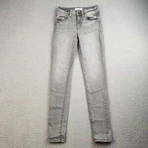 Mid Rise Ankle Skinny Light Wash Black Jeans Womens Size 24 Nature Denim Pants